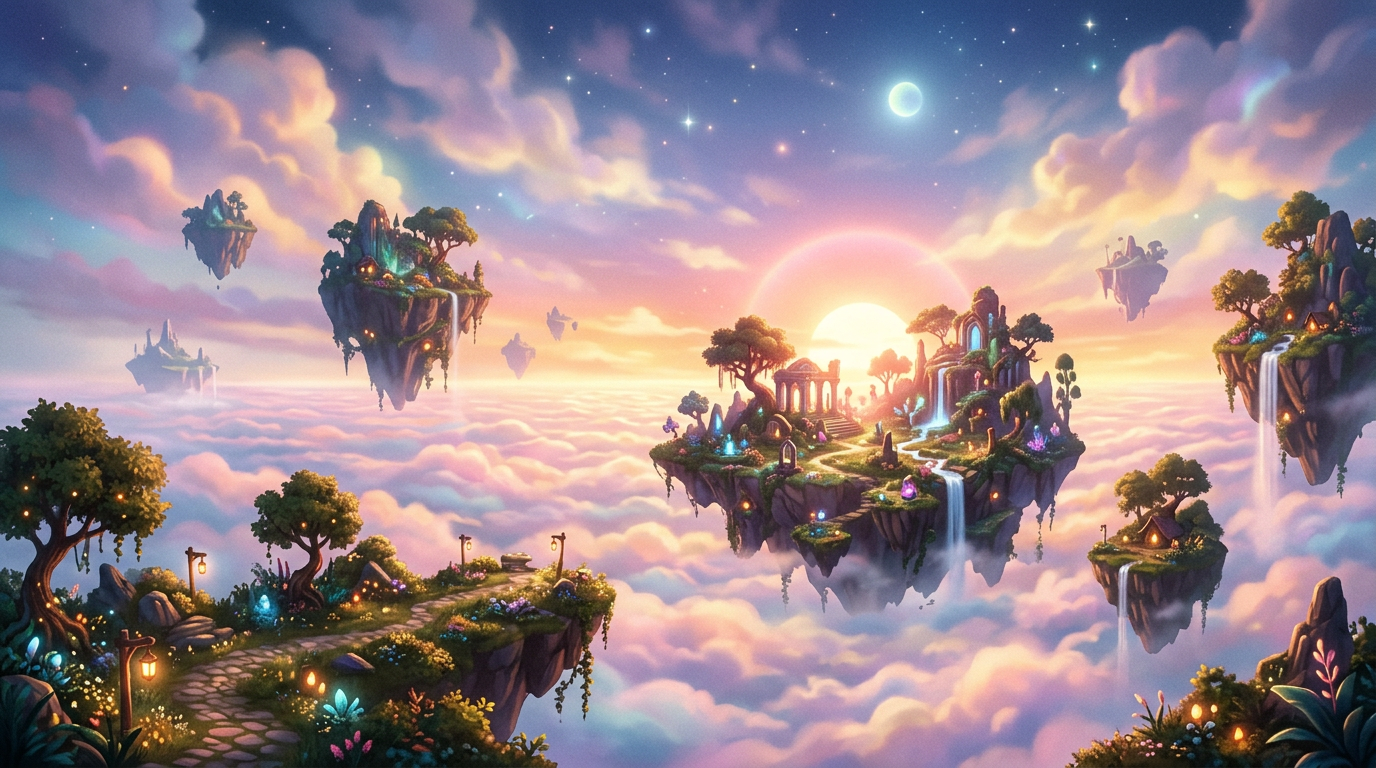 Dreamscape lofi wallpaper — Weightless ambient drift