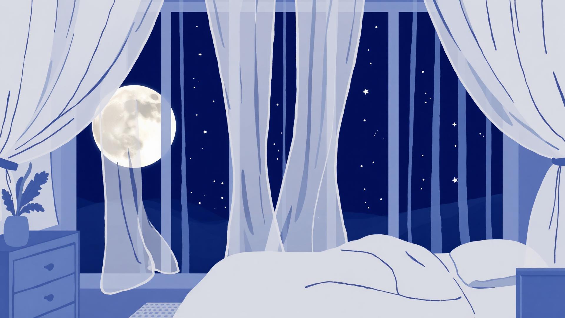 Sleep lofi wallpaper — Hushed, dreamy loops for drifting off.