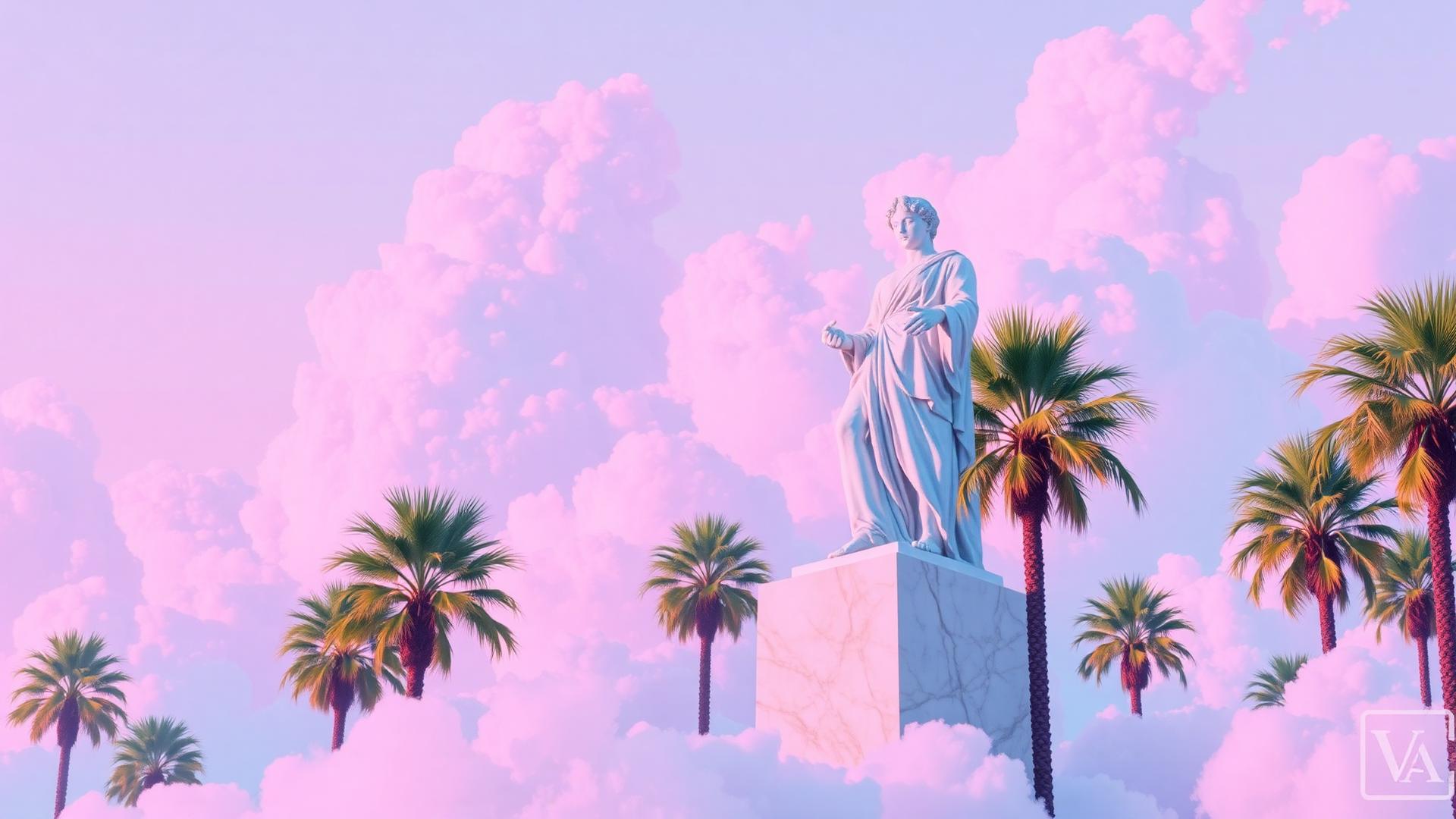 Vaporwave lofi wallpaper — Slowed, pastel and pleasantly unreal.